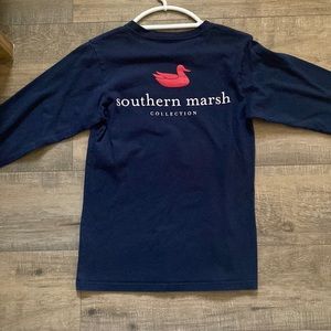 Navy Southern Marsh long sleeve tee. Size Small